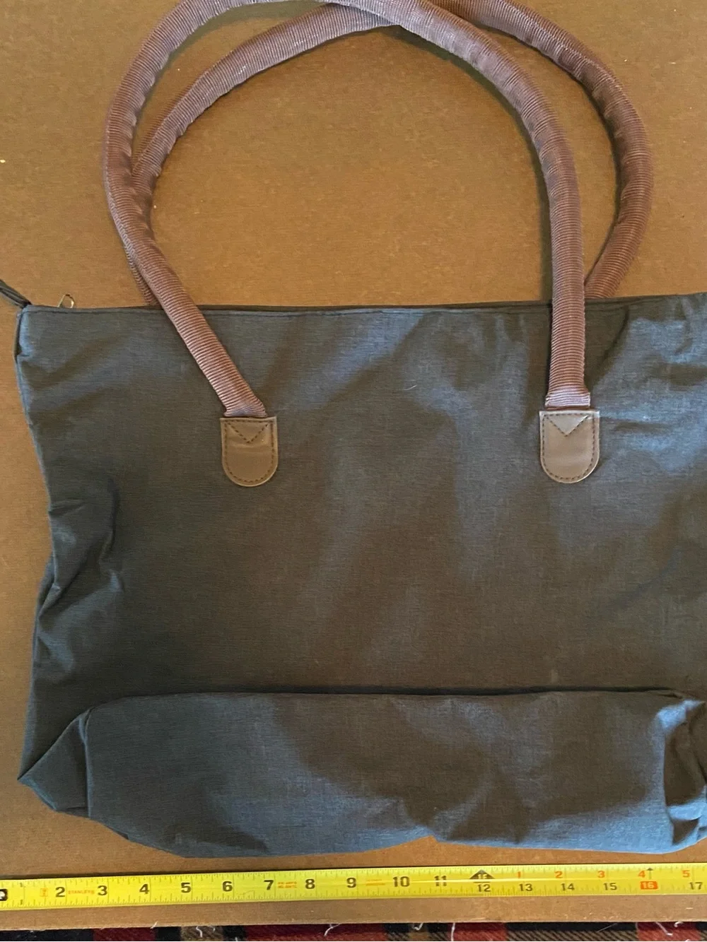 3 Bags - Brown Canvas Duffel Bag on wheels , Brown Tote & Large Brown Duffel Bag
